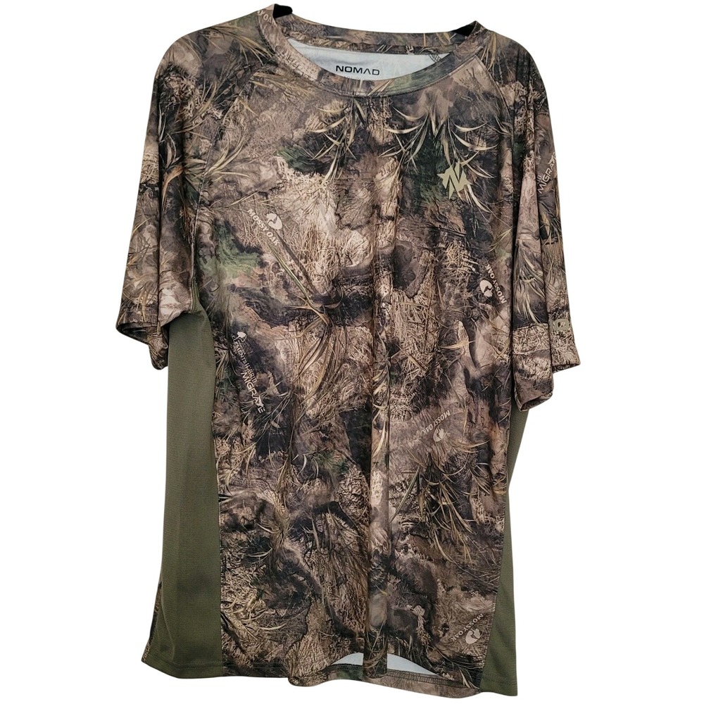 Nomad Mossy Oak Camouflage Men's Short Sleeve Hunting T-Shirt Polyester XXL